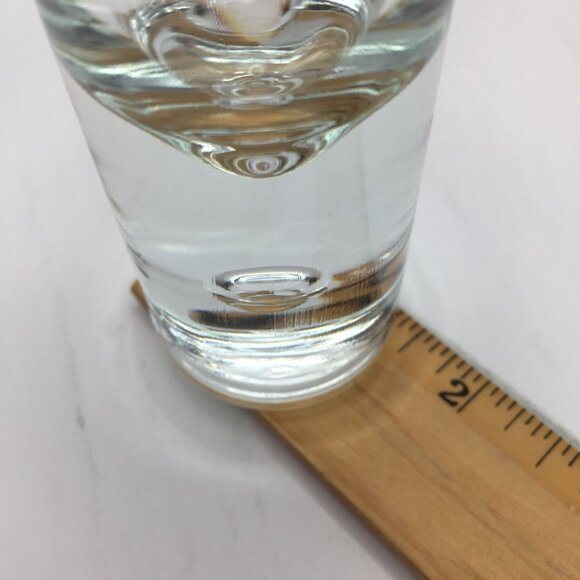 Vintage Set of 2 Clear Glass Bud Vases Flared Bubble Base 8" 10" Home Decor - Picture 13 of 16